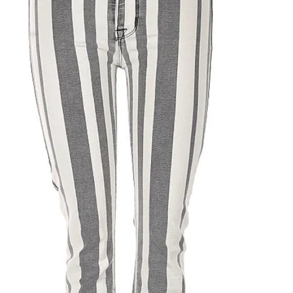 Hudson Jeans faded black and White Skinny Striped Denim - Picture 1 of 8